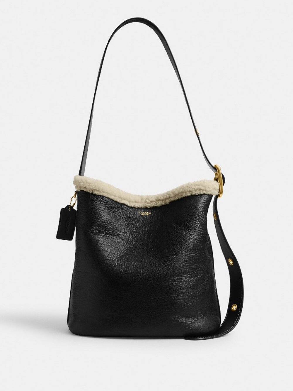 Coach Bleecker Bucket Bag In Shearling